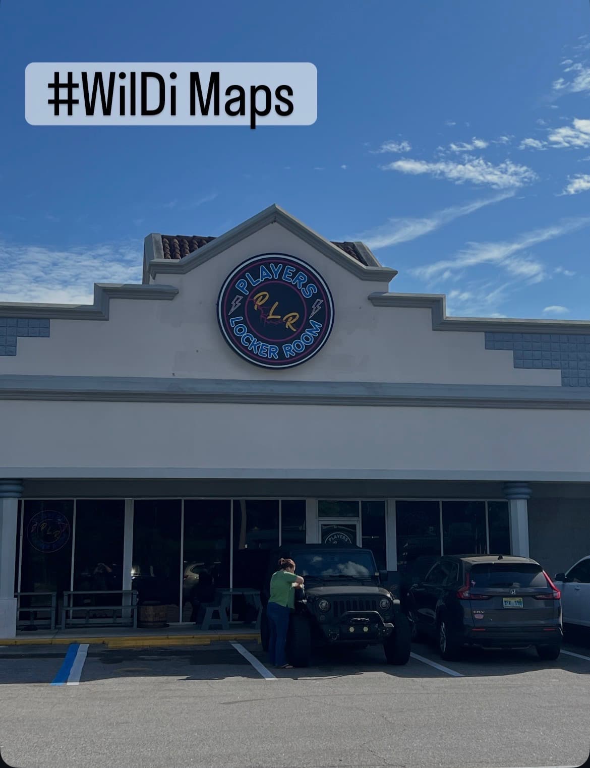 Exterior of Players Locker Room in Jacksonville, the destination a WilDi offer sent people to.